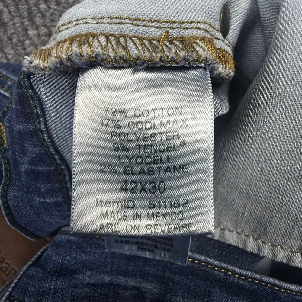 LL Bean BeanFlex Classic Fit Jeans Mens 42x30 Blue Stretch Denim 511182